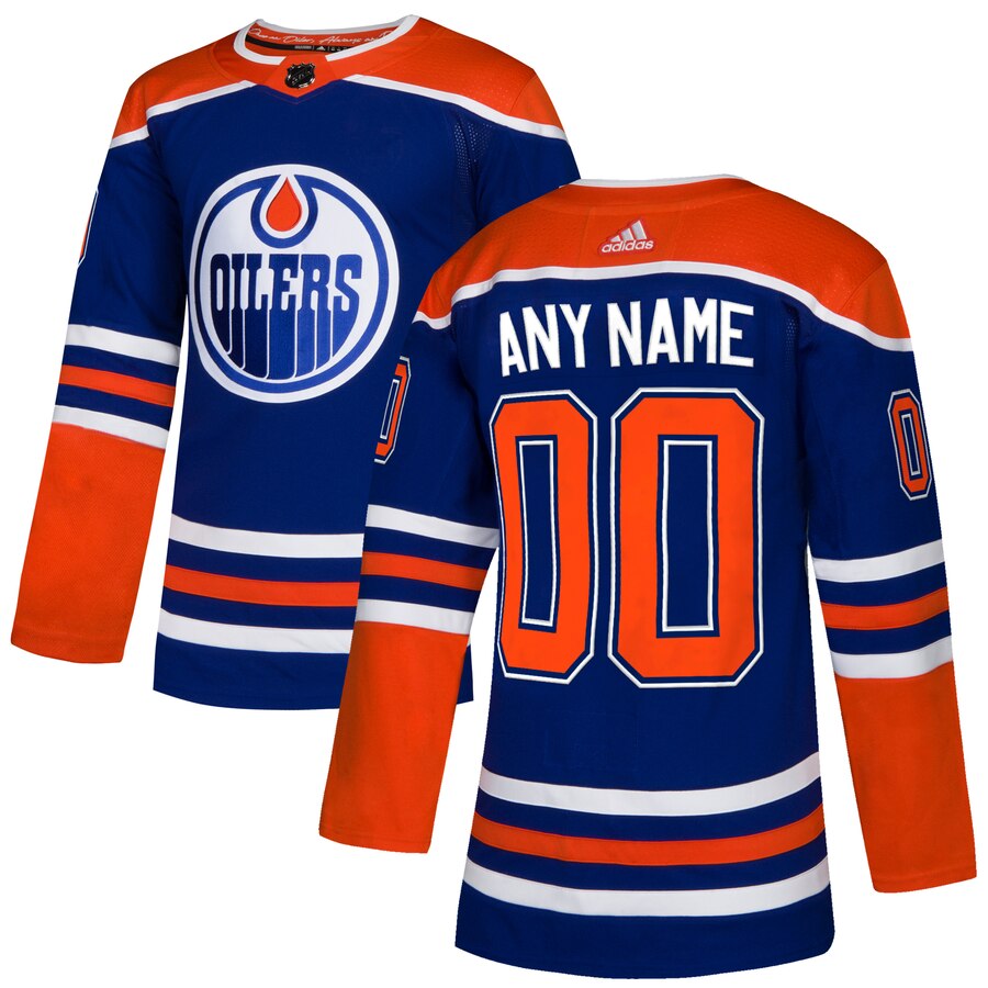 Edmonton Oilers Custom Letter and Number Kits for Alternate Jersey Material Twill